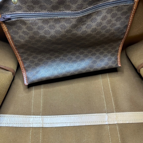 CELINE Vintage Macadam Canvas Travel Duffle Leather Trim and Clochette - Picture 10 of 16